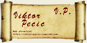 Viktor Pecić vizit kartica